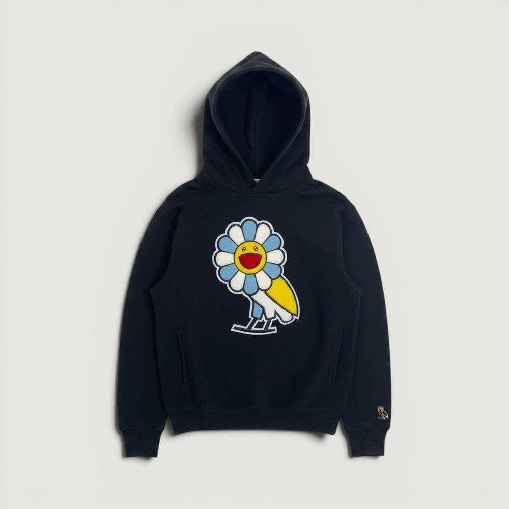 OVO‎ x Takashi Murakami Flower Owl Hoodie Black Small